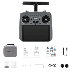 Пульт дистанційного керування RadioMaster AX12 ELRS Android Grey — FPV радіоапаратура ExpressLRS 2.4 ГГц/900 МГц, Hall-стіки X5, сенсорний екран 5.5", Android 9.0
